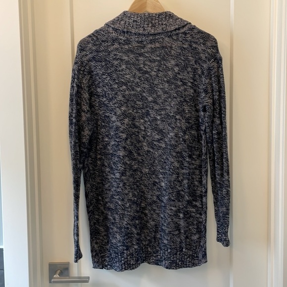 SzM BP Nordstrom Open Front Light Weight Mottled Blue Cardigan GUC - Picture 4 of 11